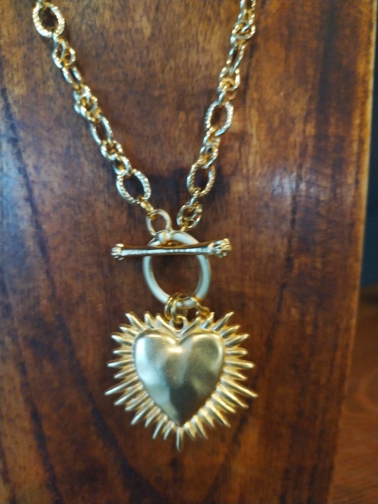 Gold Chain Necklace with Swan, Heart and Pearl Charms 44cm