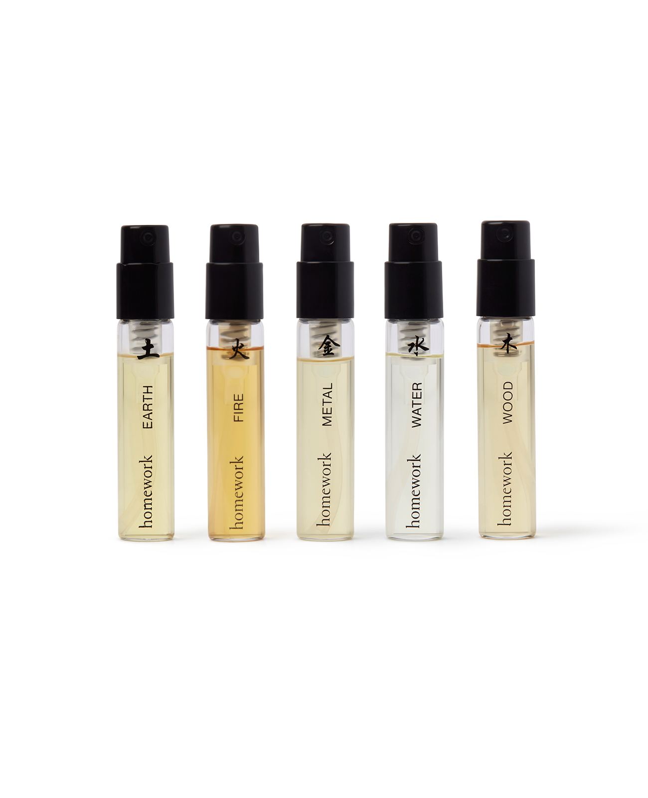 homework Five Elements Unisex Fragrance Discovery Set Eau de Parfum 5 x 2ml