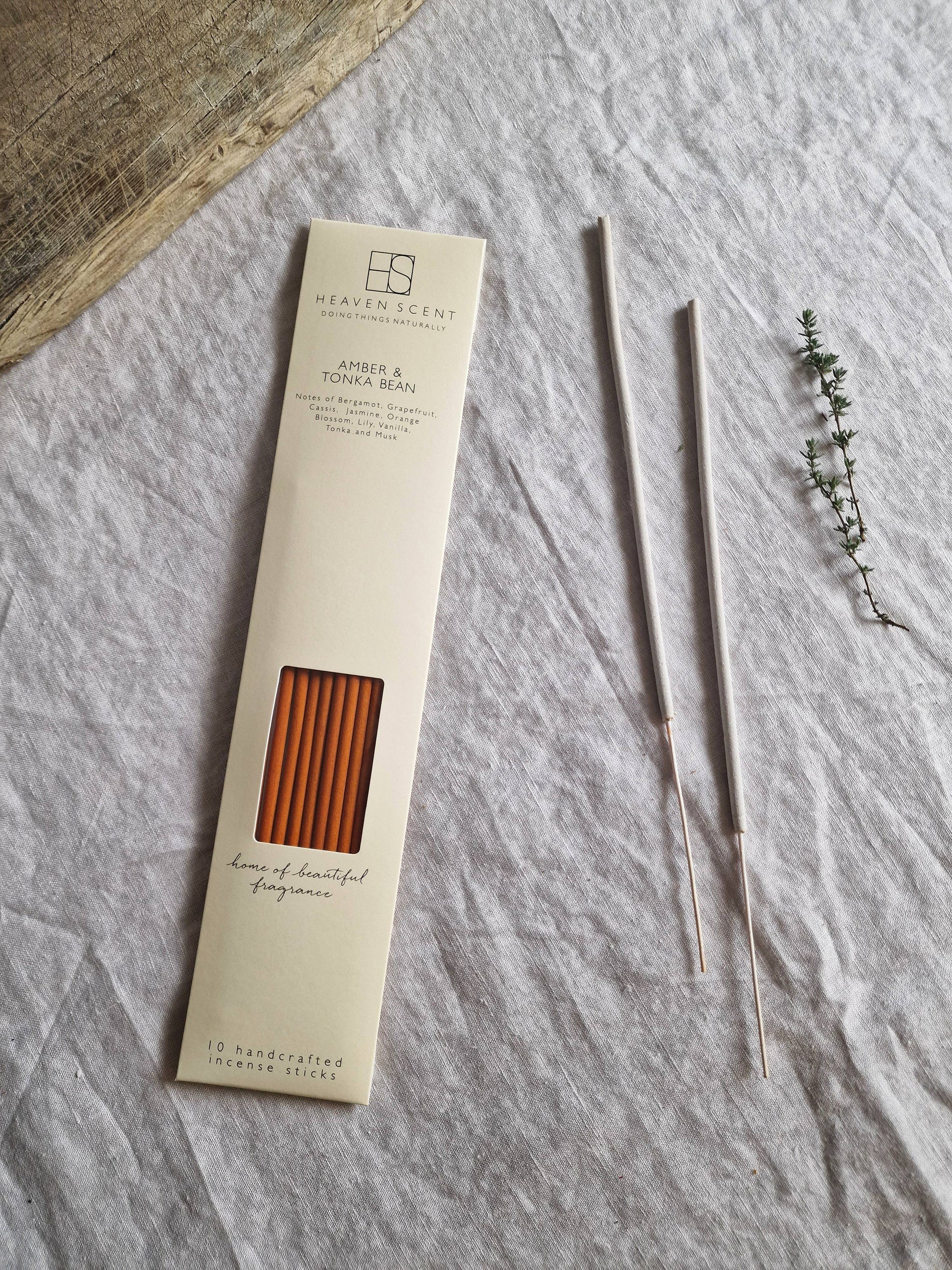 10 Amber & Tonka Bean Incense Sticks