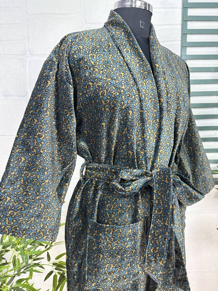 Luxury Velvet Robe With Silk Lining