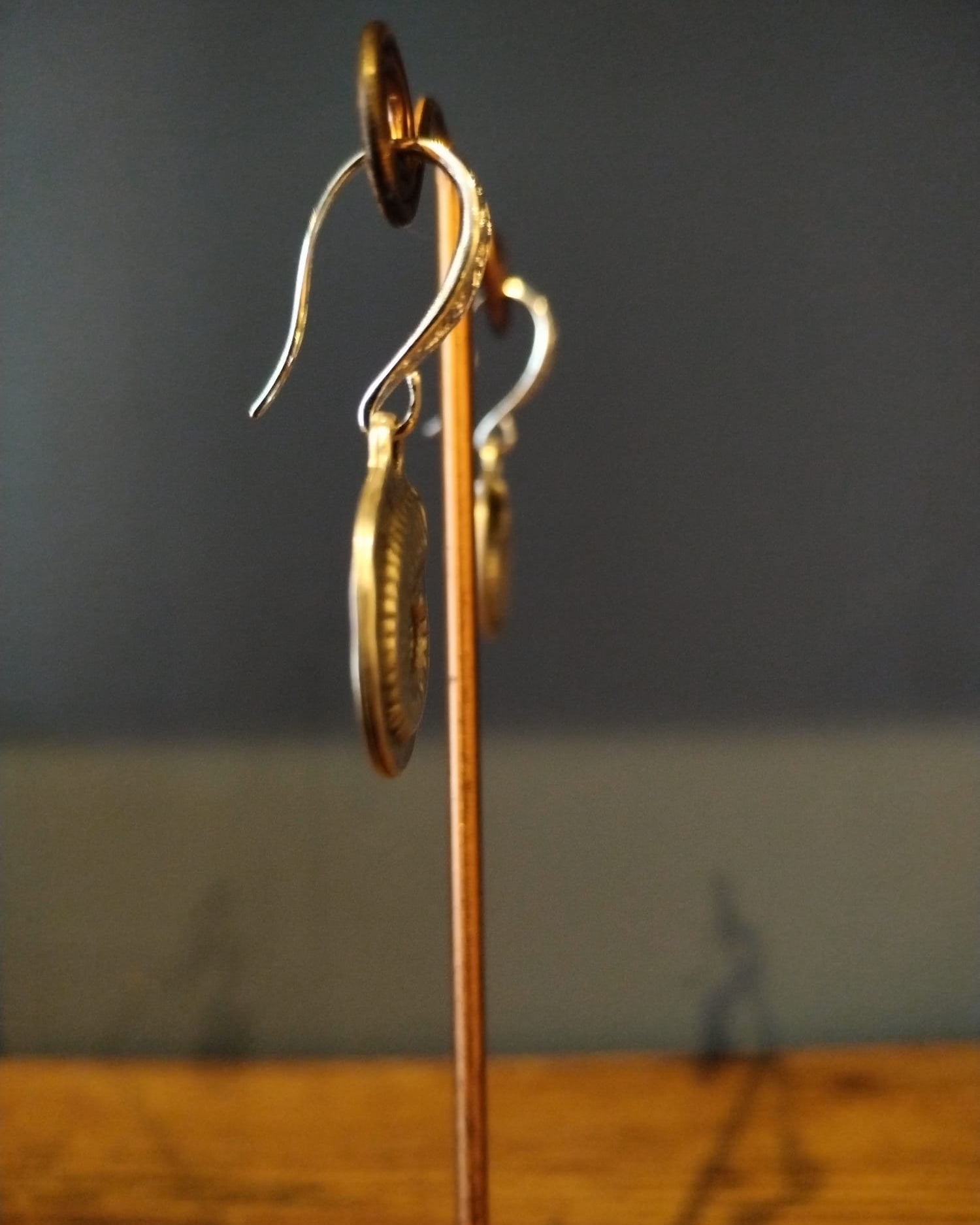 Silver Ammonite Drop Earrings – Handmade in Bristol
