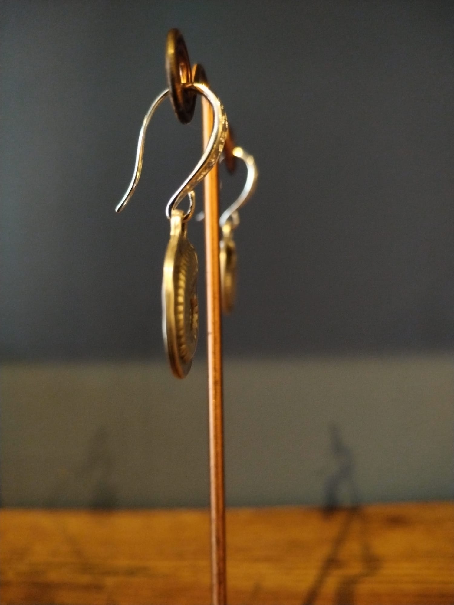 Silver Ammonite Drop Earrings – Handmade in Bristol