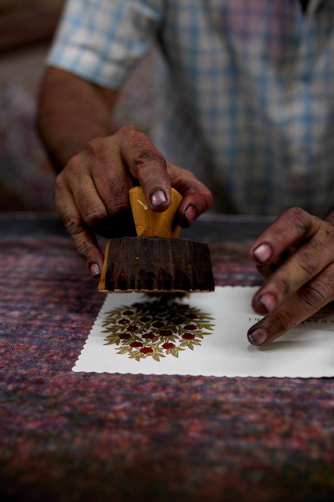 Mogras Scarlet - Hand Blocked Card