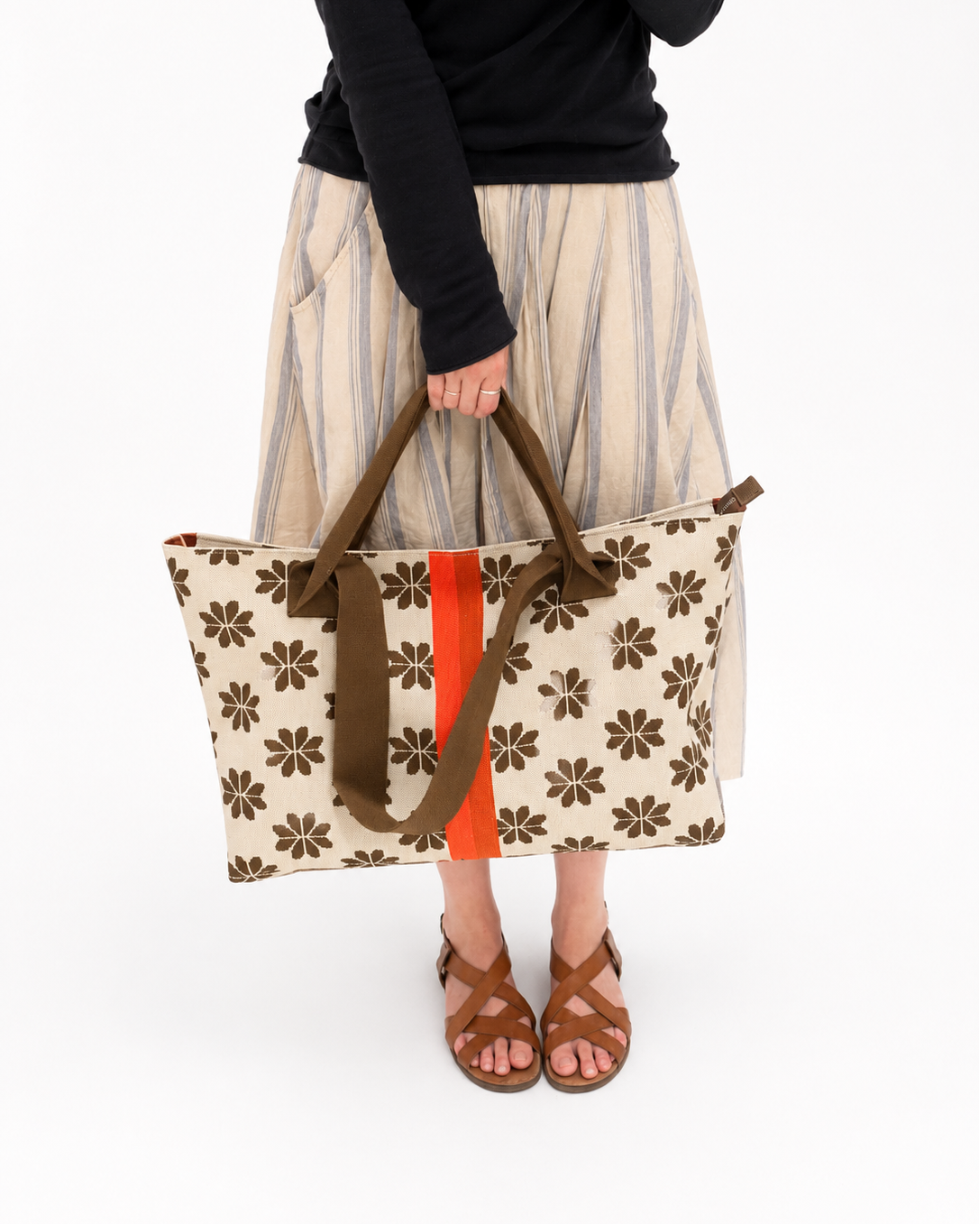 Oversized Machine Washable Floral Tote Bag