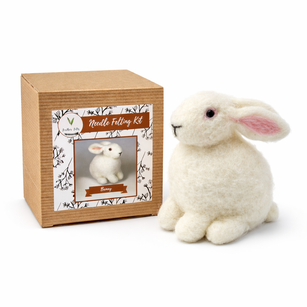 Bunny Needle Felting Kit With Foam