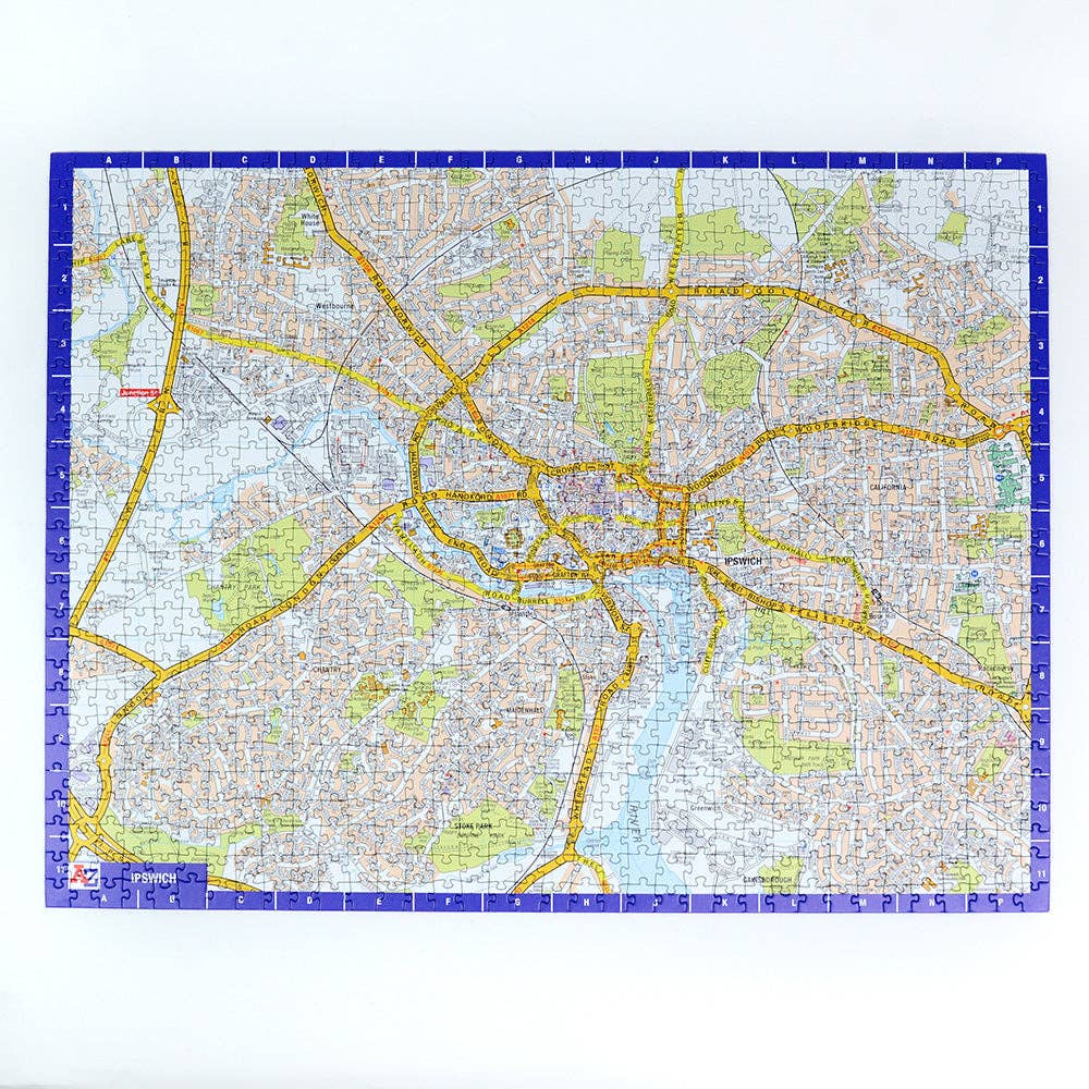 A-Z Map of Ipswich 1000 Piece Jigsaw Puzzle