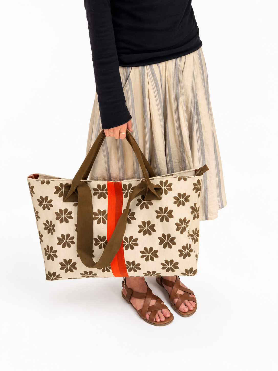 Oversized Machine Washable Floral Tote Bag
