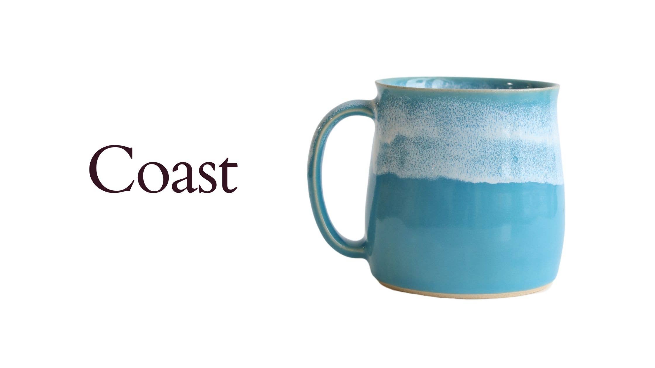 Coast Blue Handmade Ceramic Coffee Mug by Glosters Pottery
