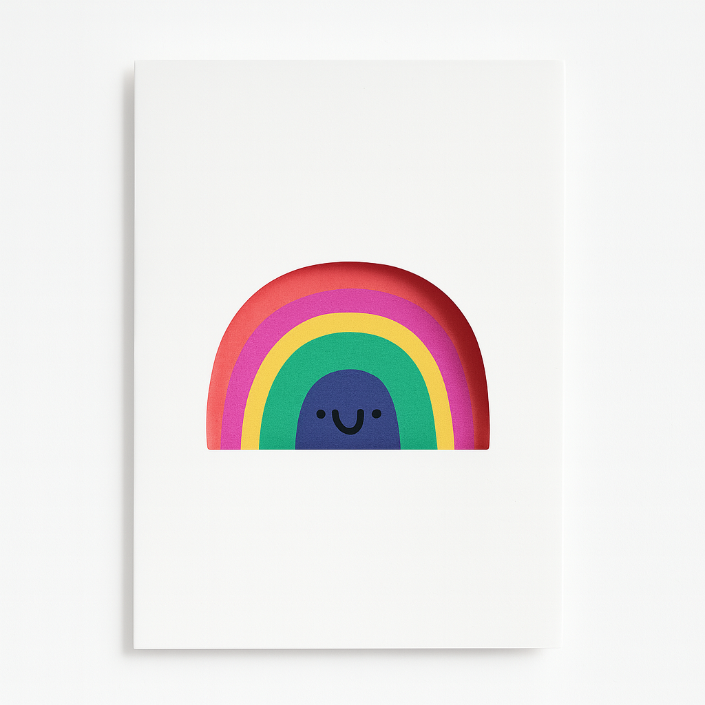 Rainbow Die Cut Greeting Card – Colourful All Occasion Card