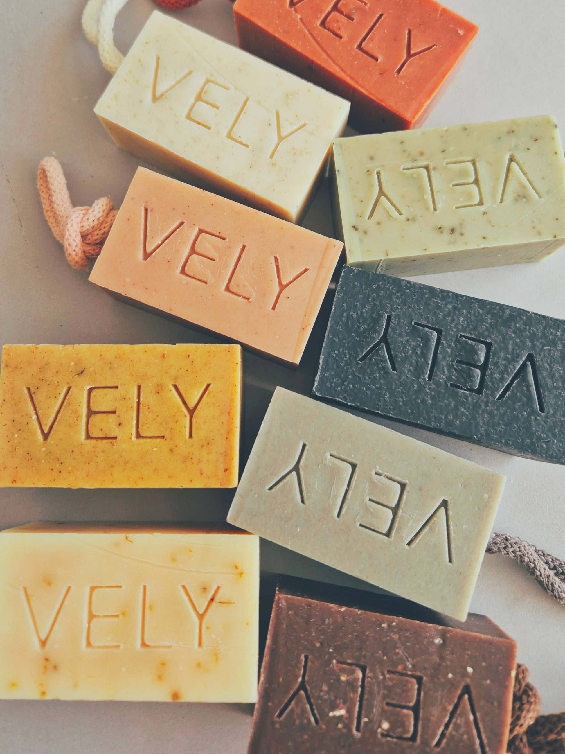 Natural Eucalyptus, Lavender and Dead Sea Clay Soap on a Rope Sea Meditation