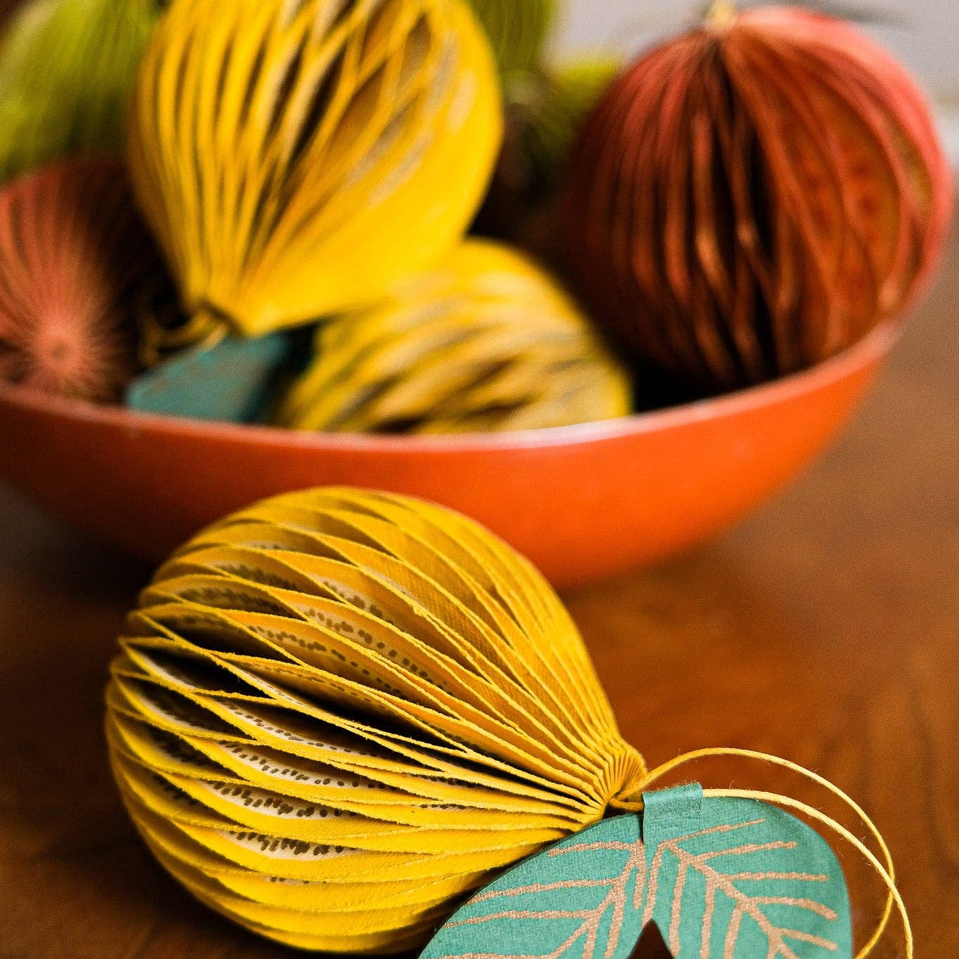 Lemon Honeycomb Paper Christmas Decoration