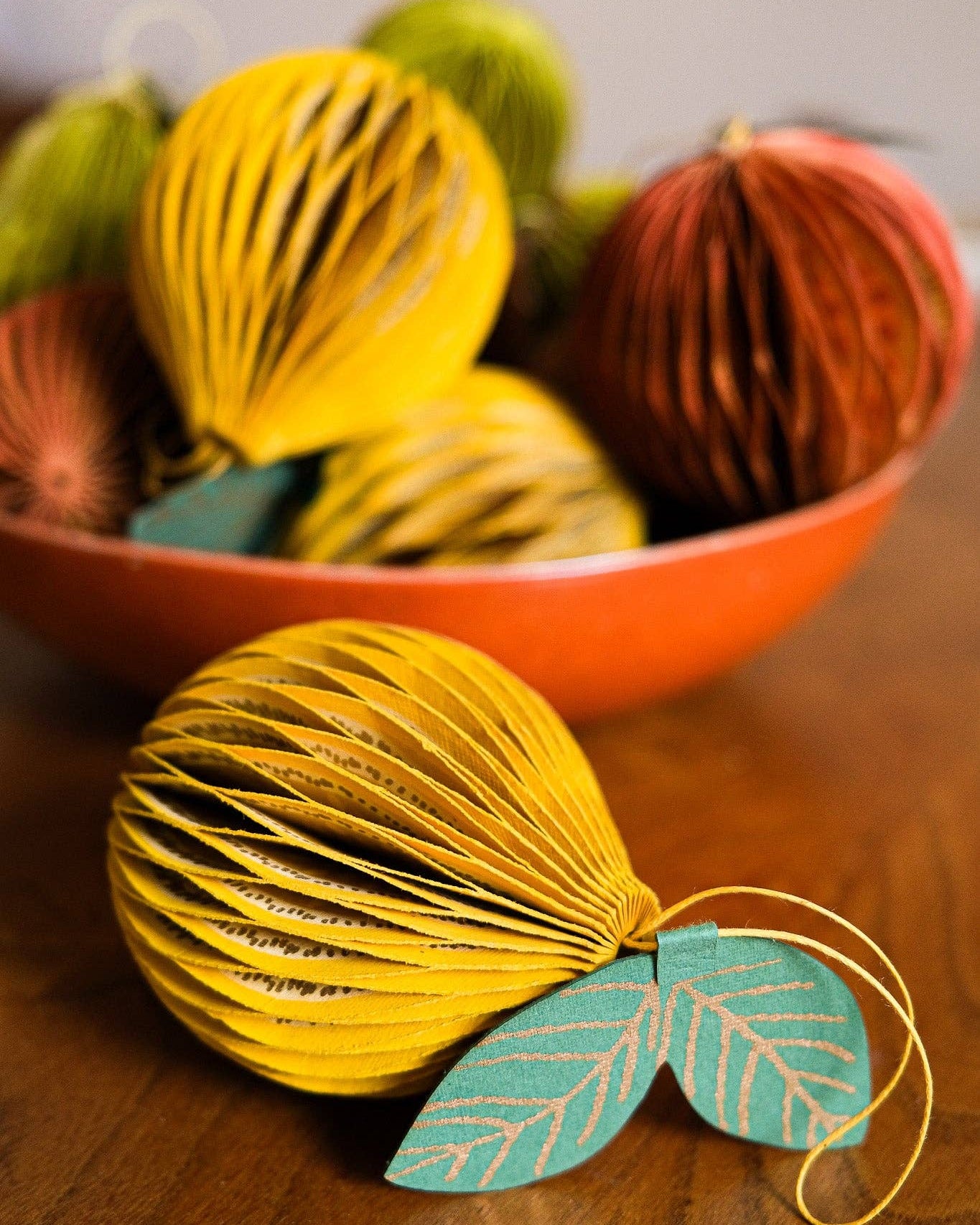 Lemon Honeycomb Paper Christmas Decoration