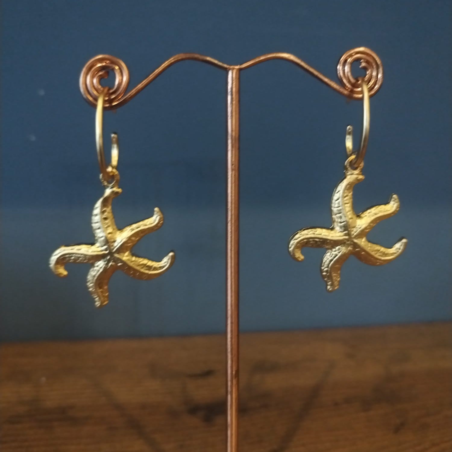 Gold Starfish Earrings | Handmade in Bristol