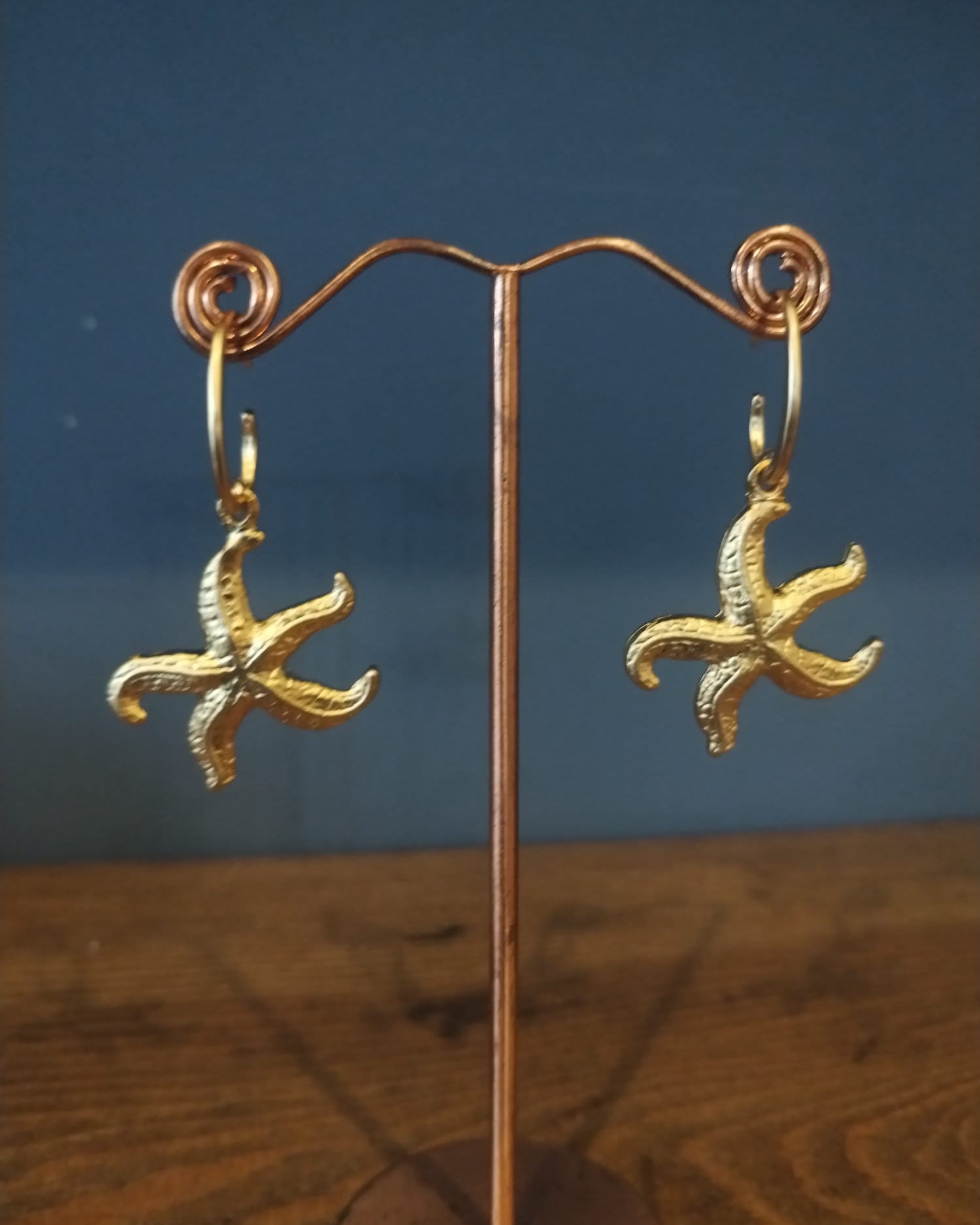 Gold Starfish Earrings | Handmade in Bristol