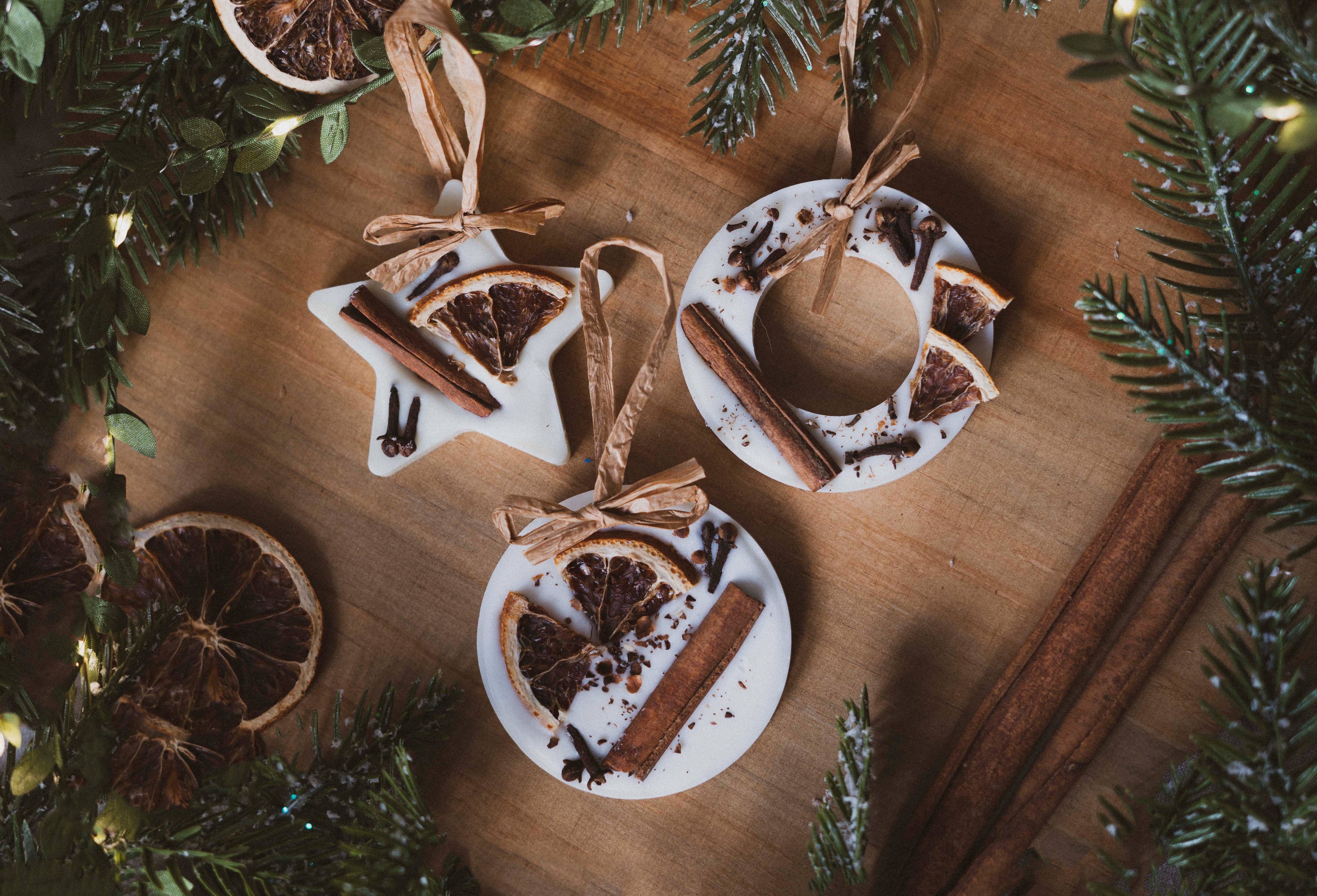 Christmas Scented Tree Decorations: Clementine & Clove / Star