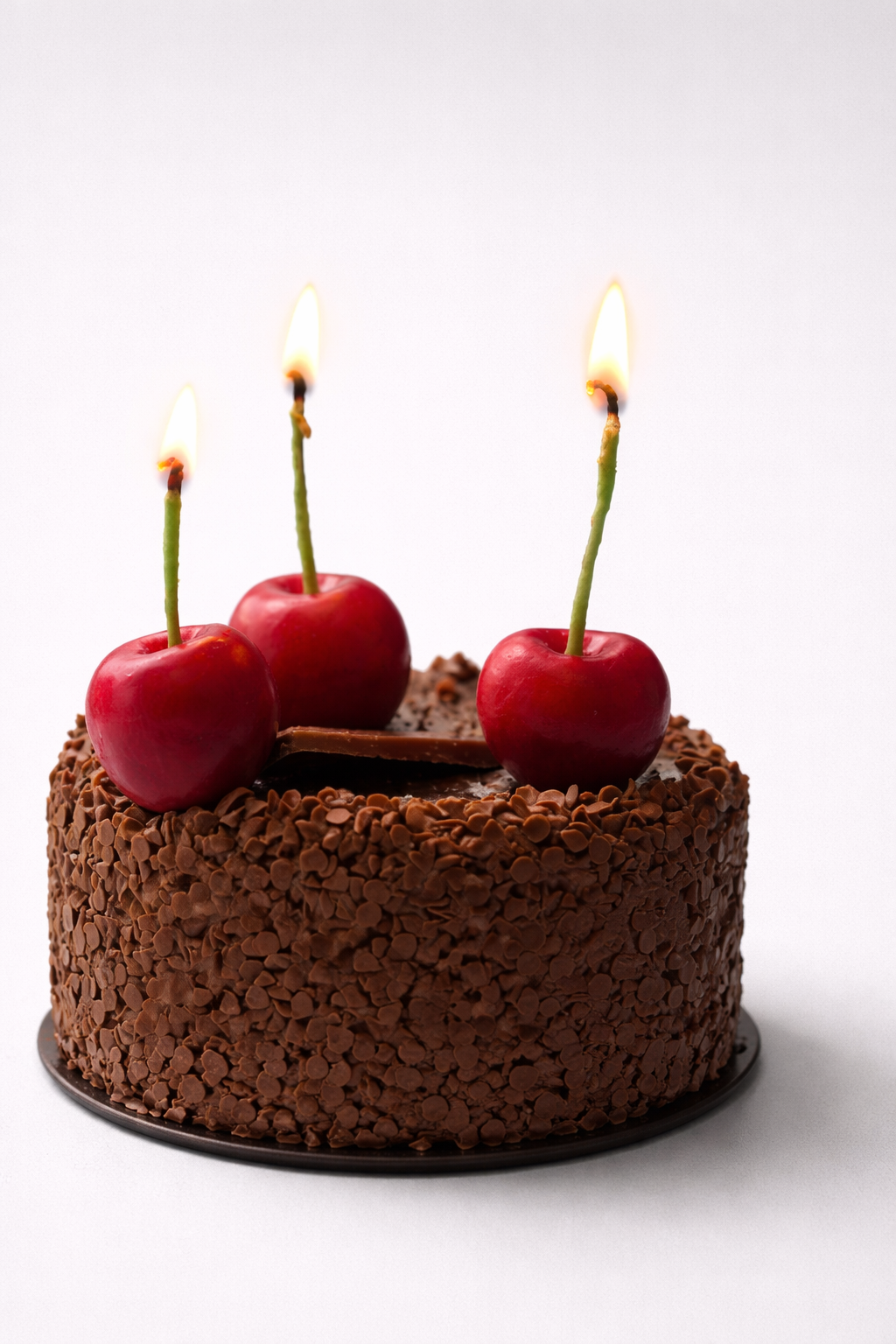 Handmade Cherry Cake Candles Set of Three
