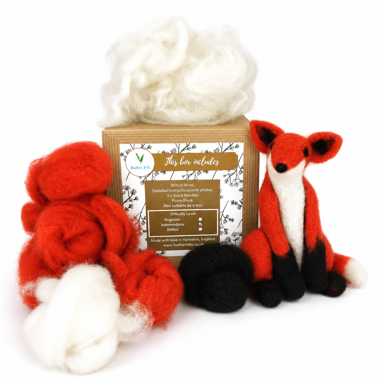 Rusty Fox Needle Felting Kit With Foam