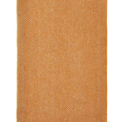 Herringbone Pure Wool Throw Pumpkin Spice, Bronte By Moon