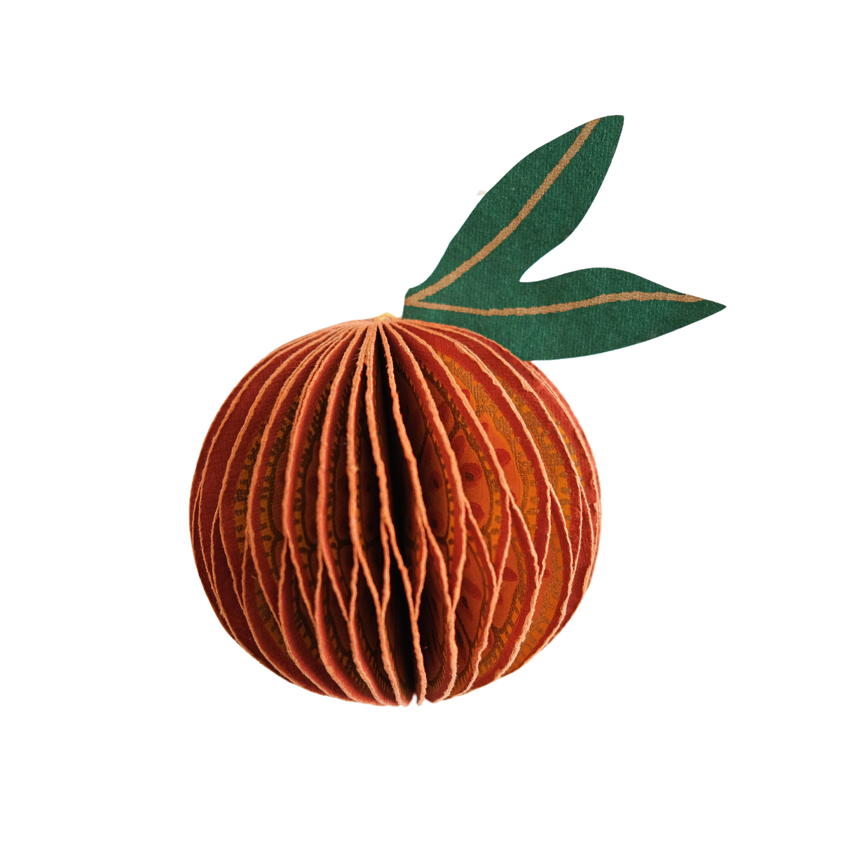 Orange Honeycomb Paper Christmas Decoration