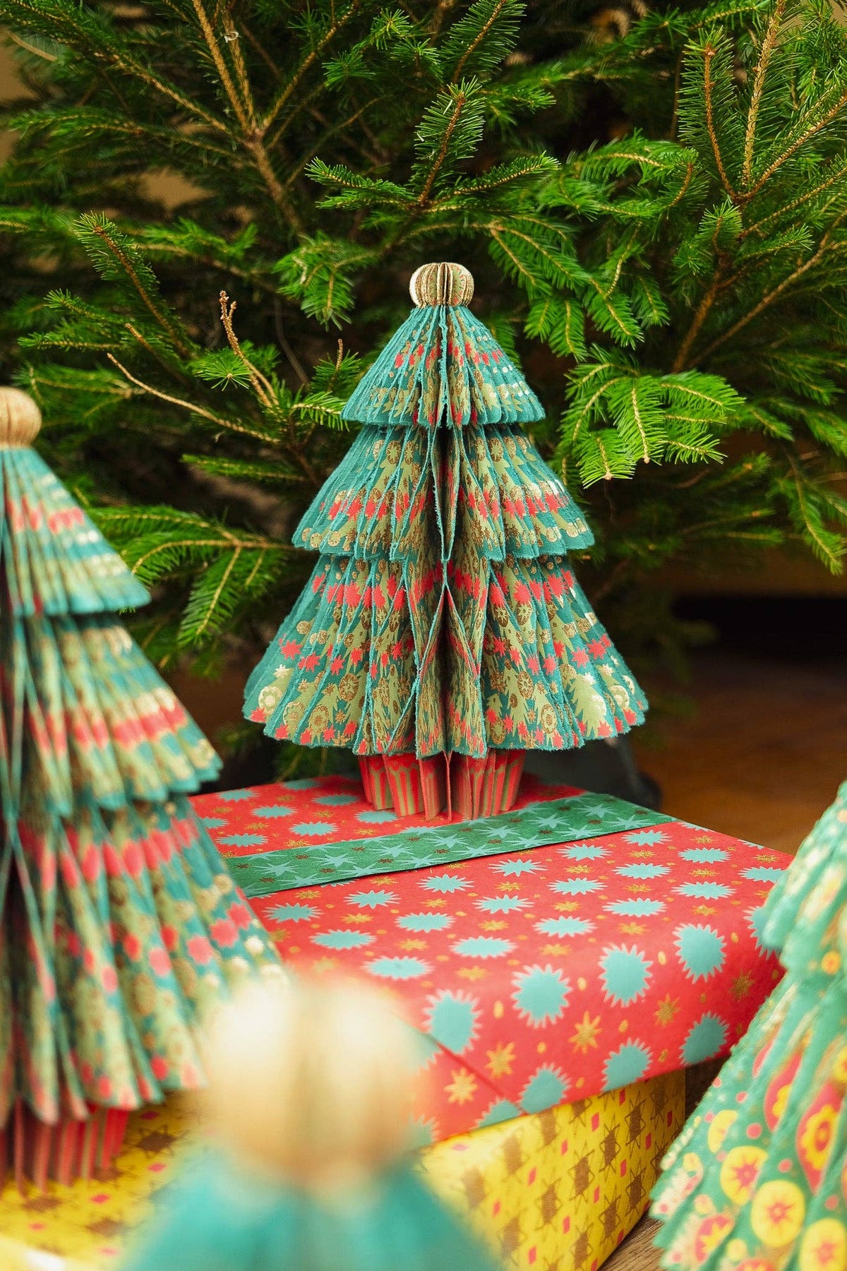 Fir Tree Honeycomb Paper Christmas Tree Decoration