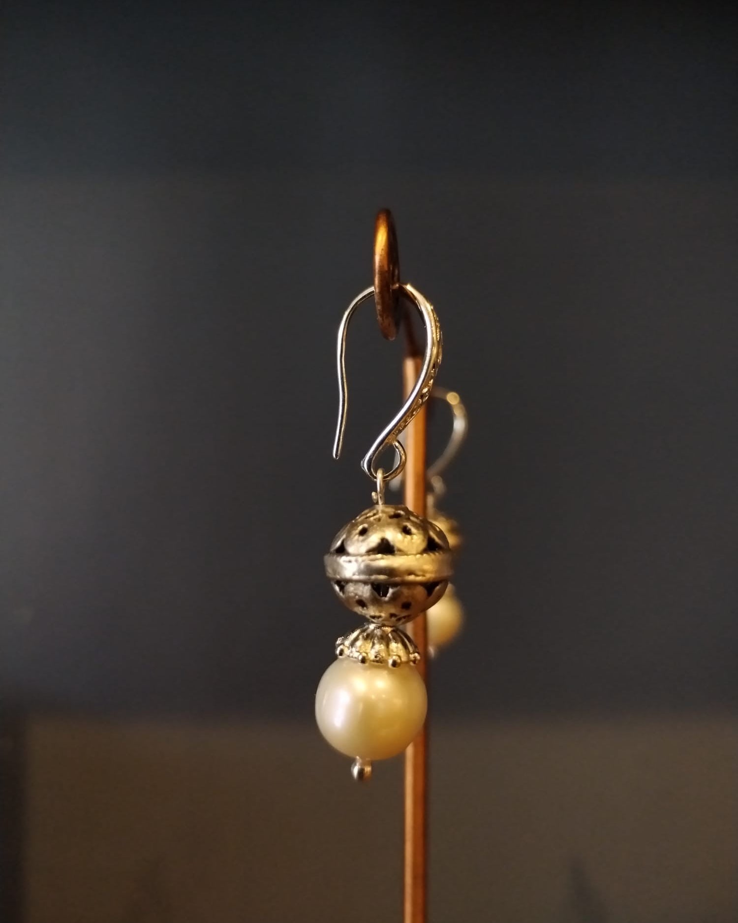 Elegant Freshwater Pearl Earrings with Silver