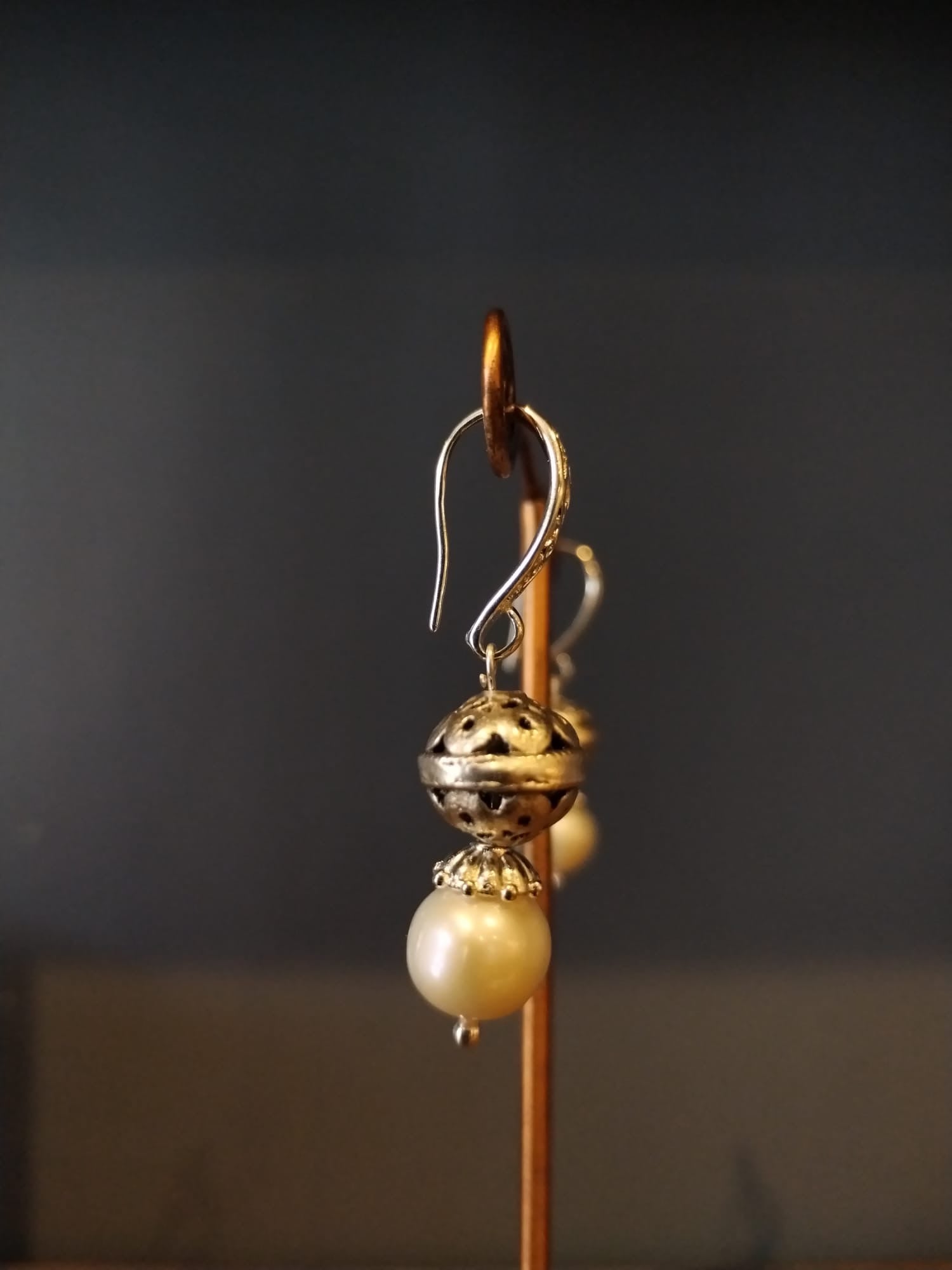 Elegant Freshwater Pearl Earrings with Silver