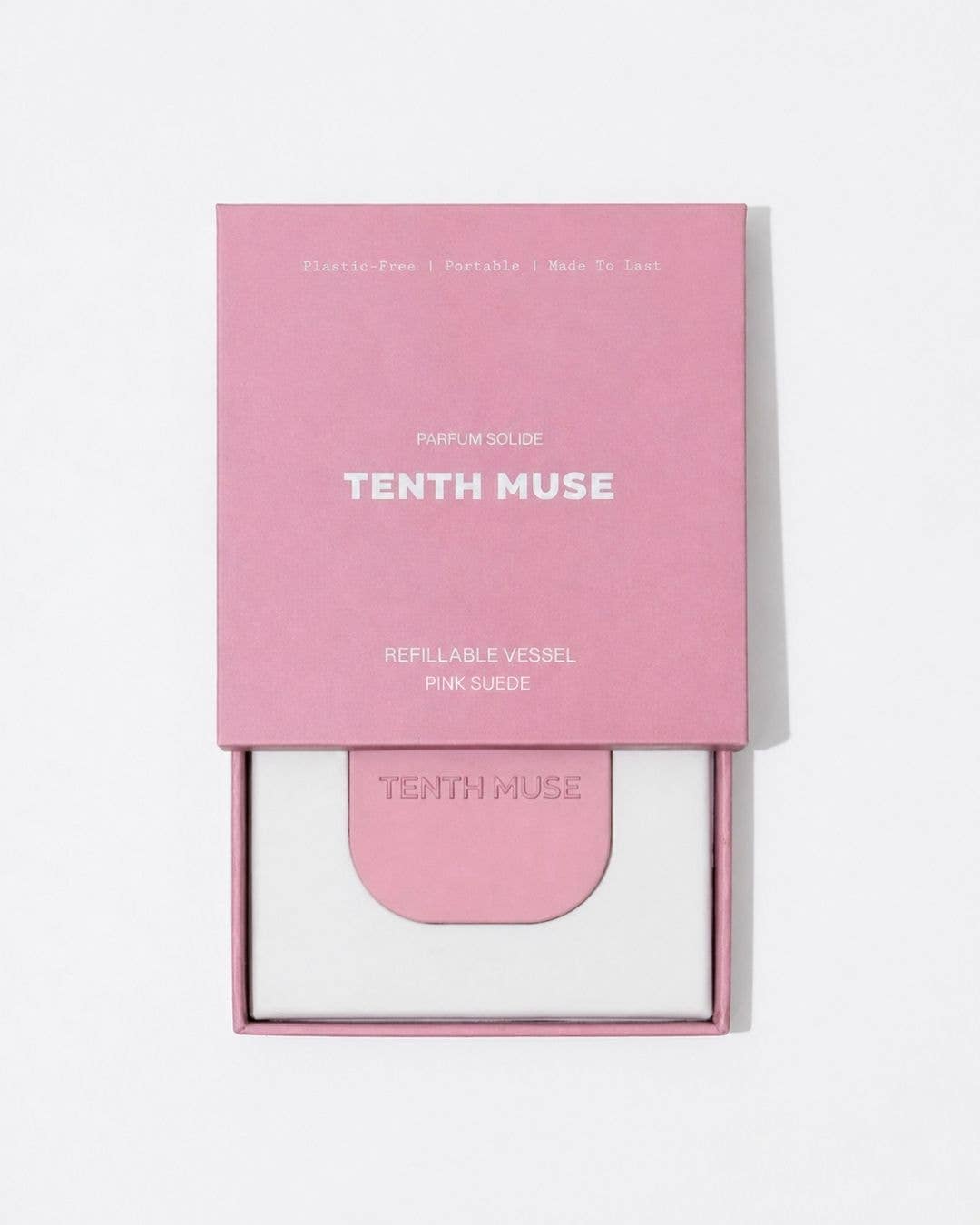 Refillable Solid Perfume Vessel Pink Suede - Tenth Muse