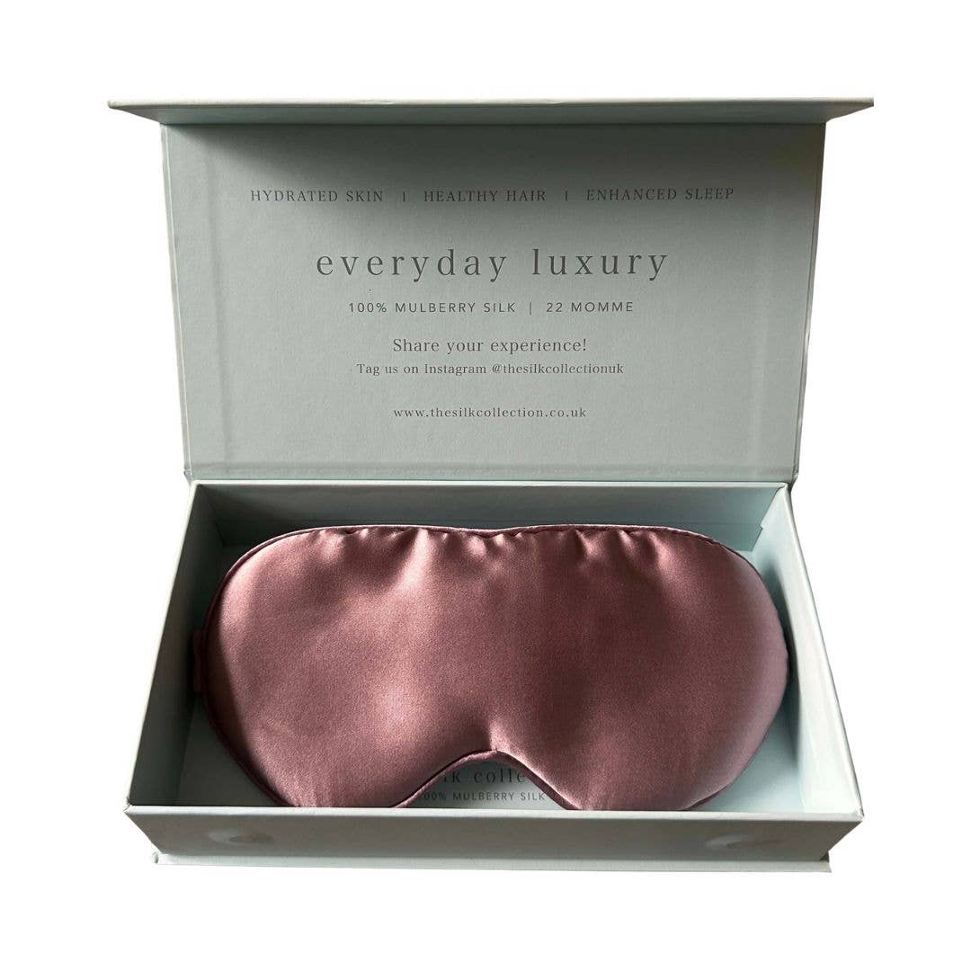 Black Eclipse Mulberry Silk Eye Mask 100% Silk in Gift Box