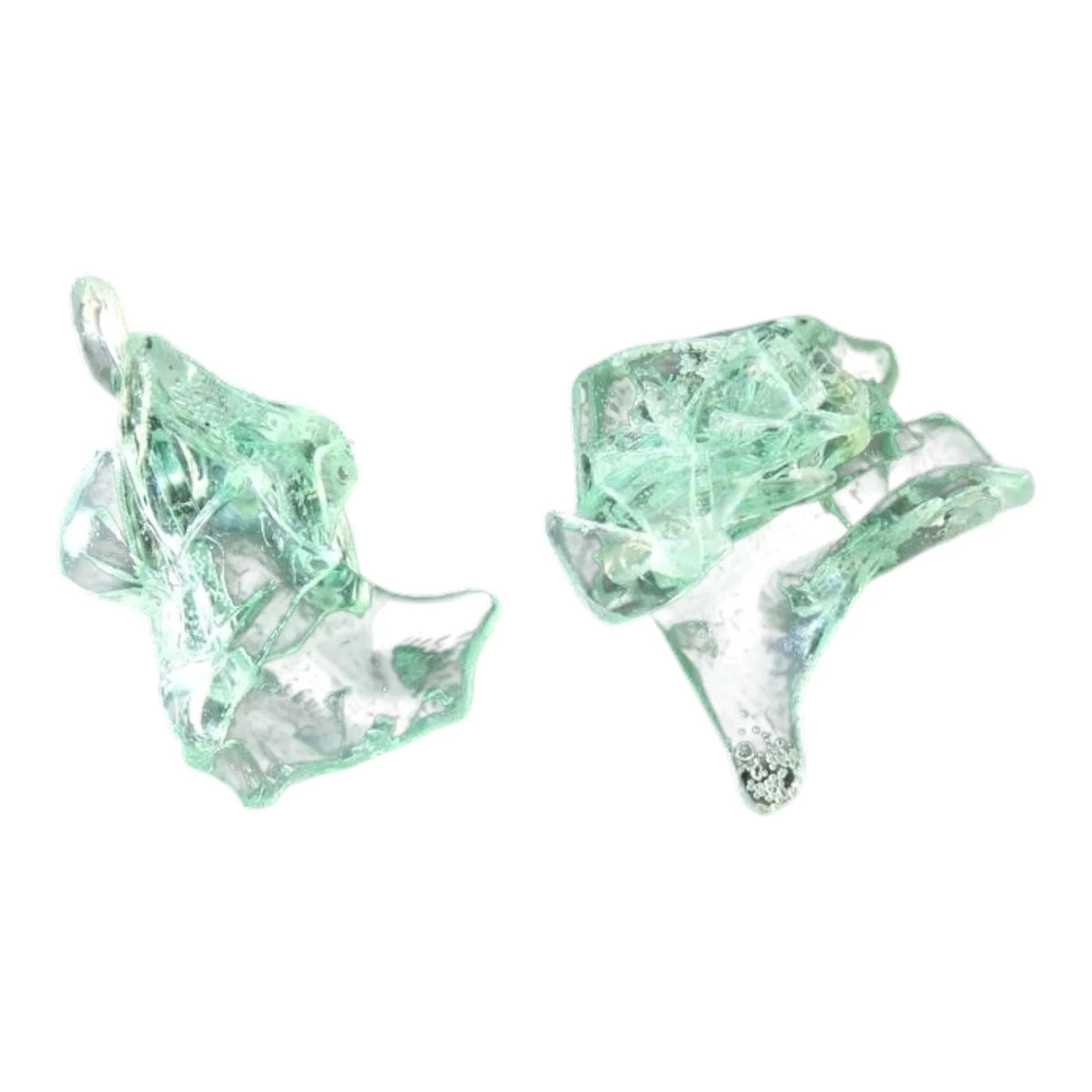 Green Shattered Stud Earrings – Upcycled CD