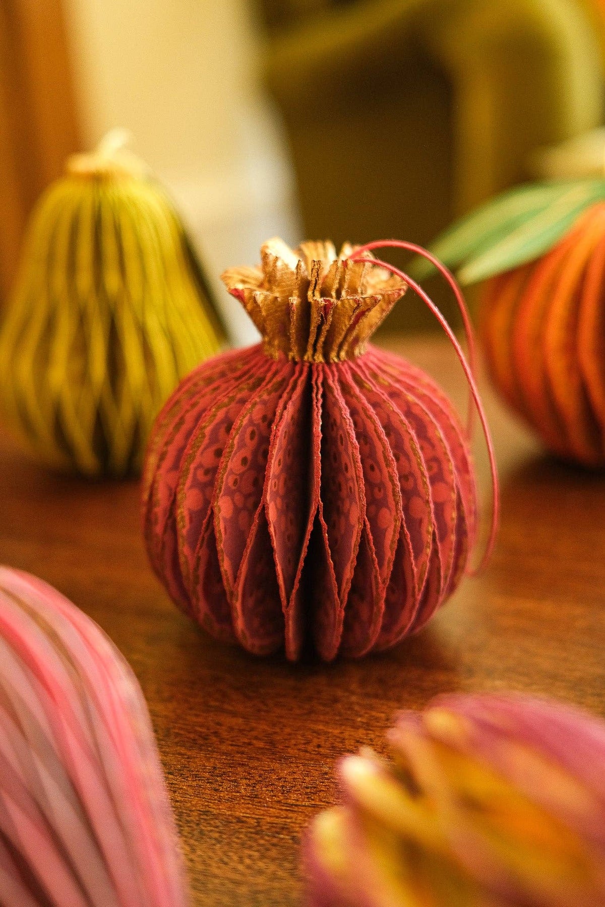 Pomegranate Honeycomb Paper Christmas Decoration