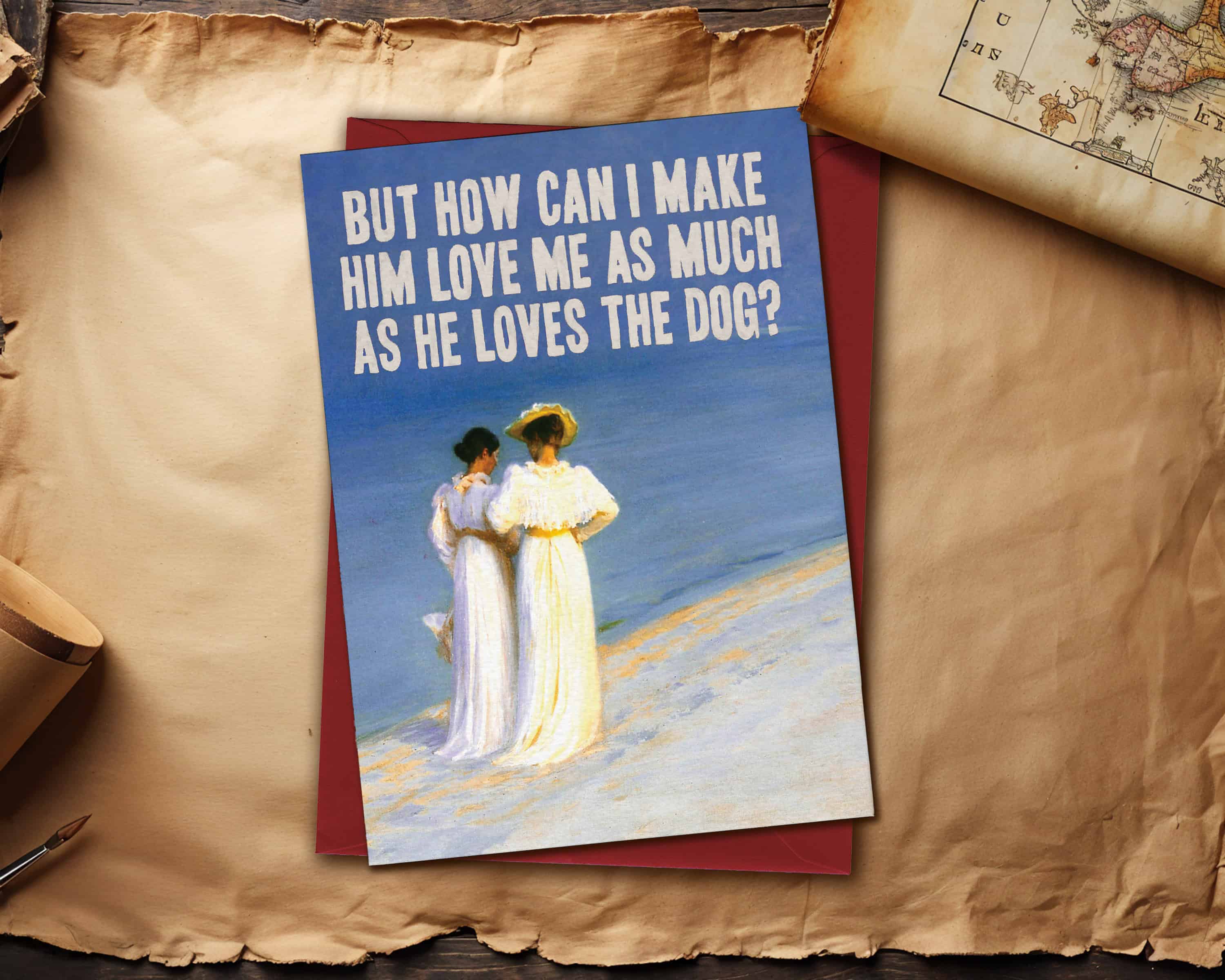 Love The Dog Card by Artijoke -  Dog Card - Funny Card