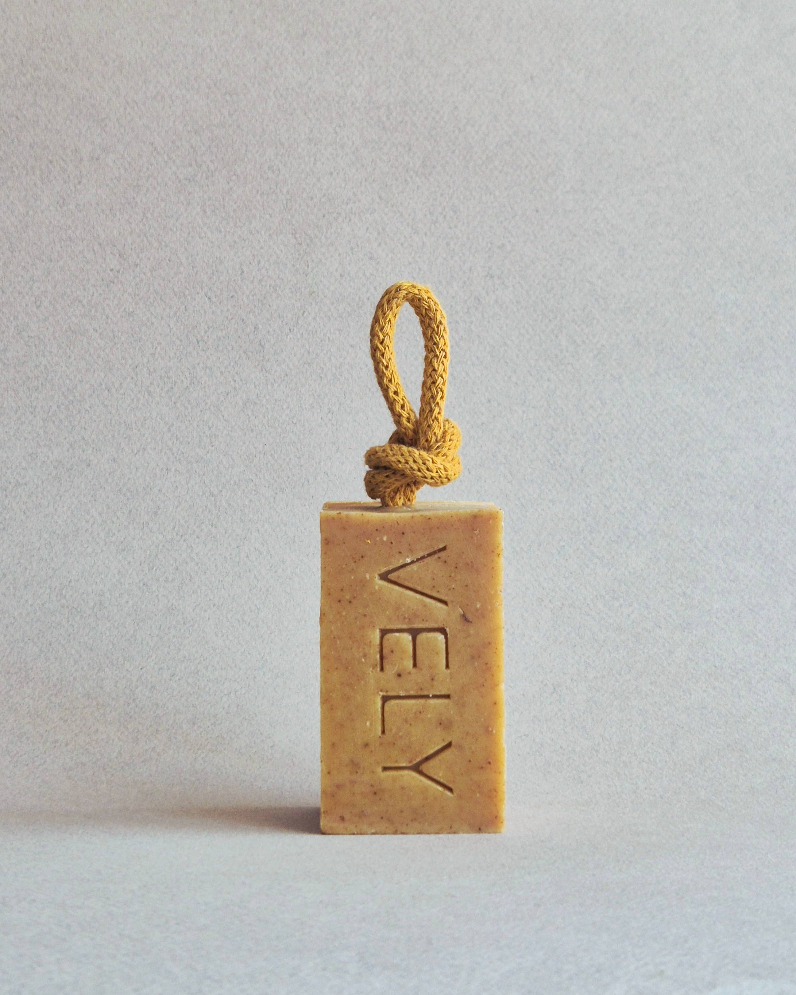 Natural Orange, Patchouli and Clove Soap on a Rope Orange Kiss