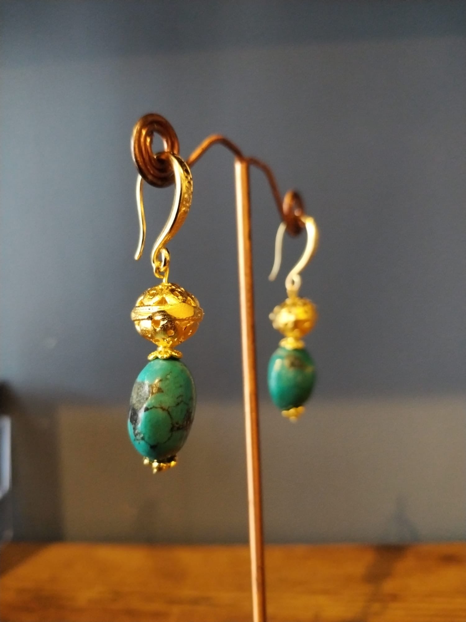 Elegant African Opal Earrings