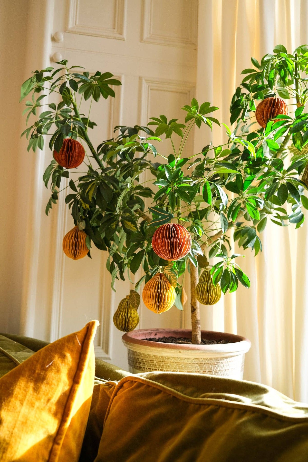 Lemon Honeycomb Paper Christmas Decoration