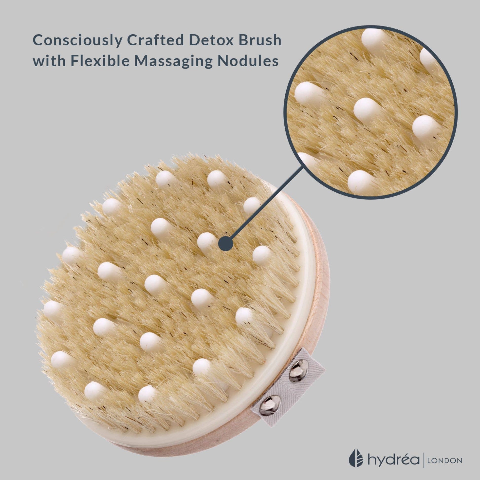 Body Brush Natural Bristle FSC Beechwood with Massage Nodules