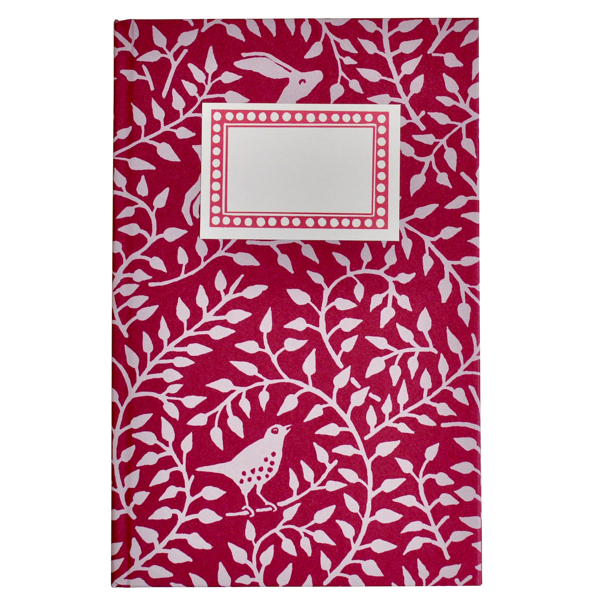 Lined Hardback Notebook - Dancing Hare Berry