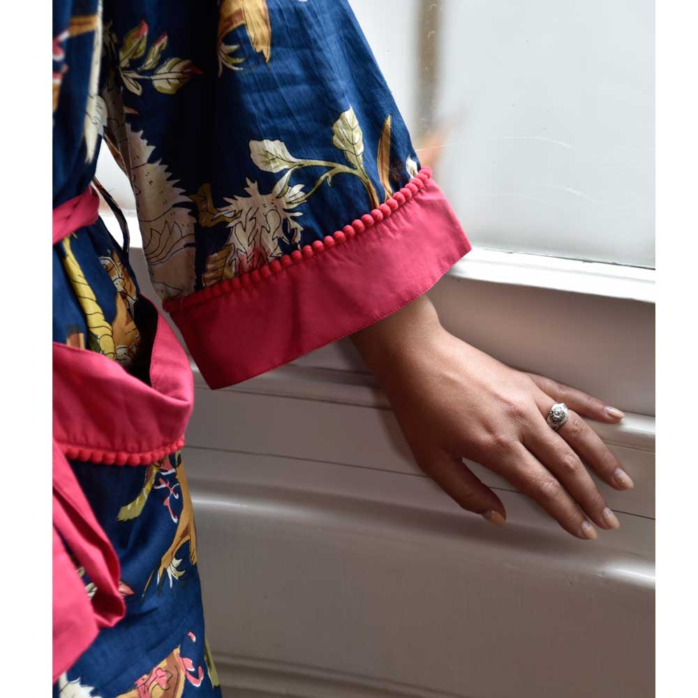Blue Carnation Dressing Gown
