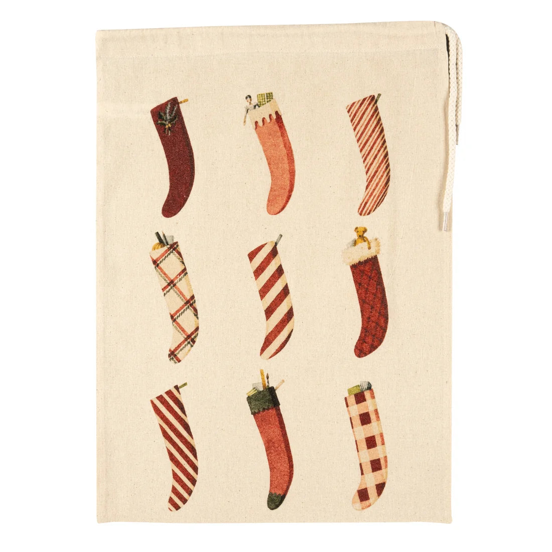 Laura Stoddart Christmas Stockings Drawstring Gift Bag – Medium