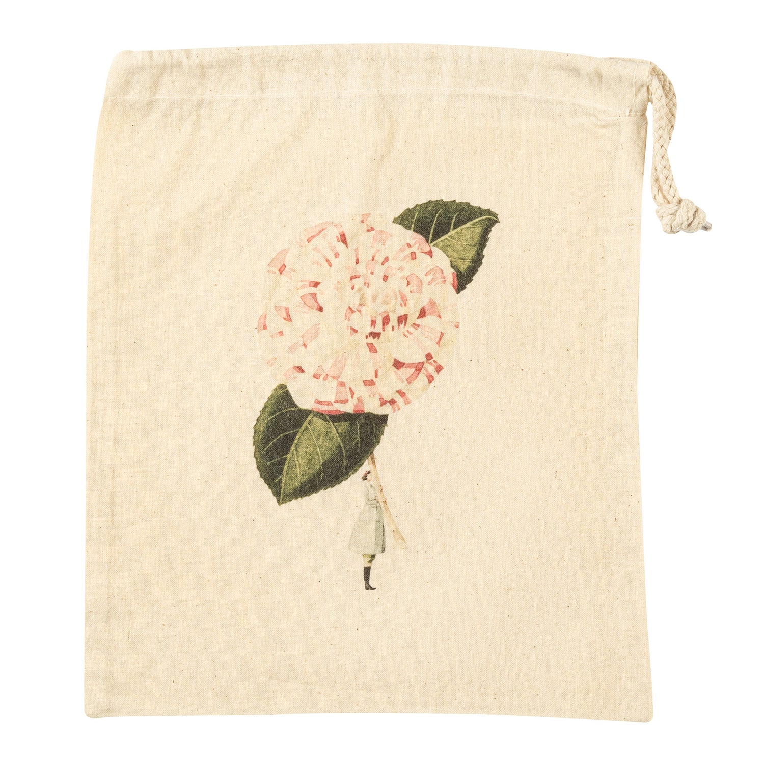 Small In Bloom Camelia Drawstring Bag Laura Stoddart