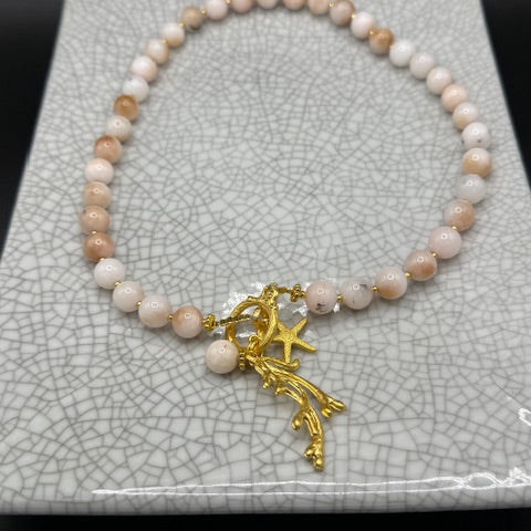 Pale Pink Semi Precious Stone Necklace