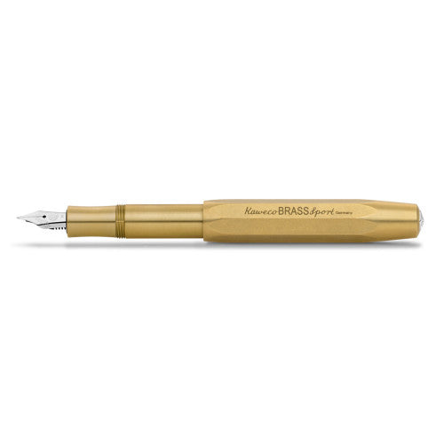 Kaweco Brass Sport Fountain Pen – Solid Brass Pocket Pen Medium Nib