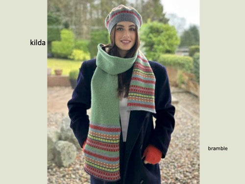 Kilda Stripe Scarf  - Bramble