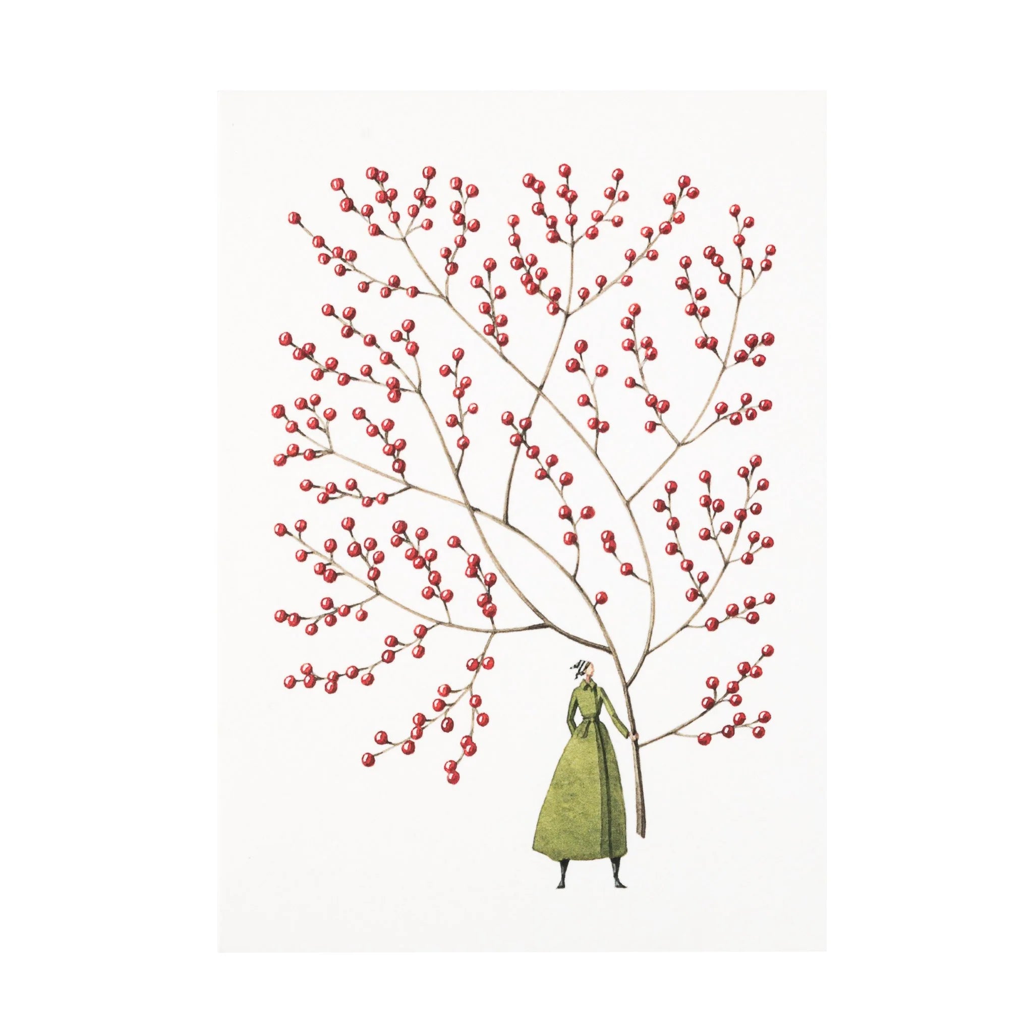 Laura Stoddart Red Berries Christmas Cards Pack of 10