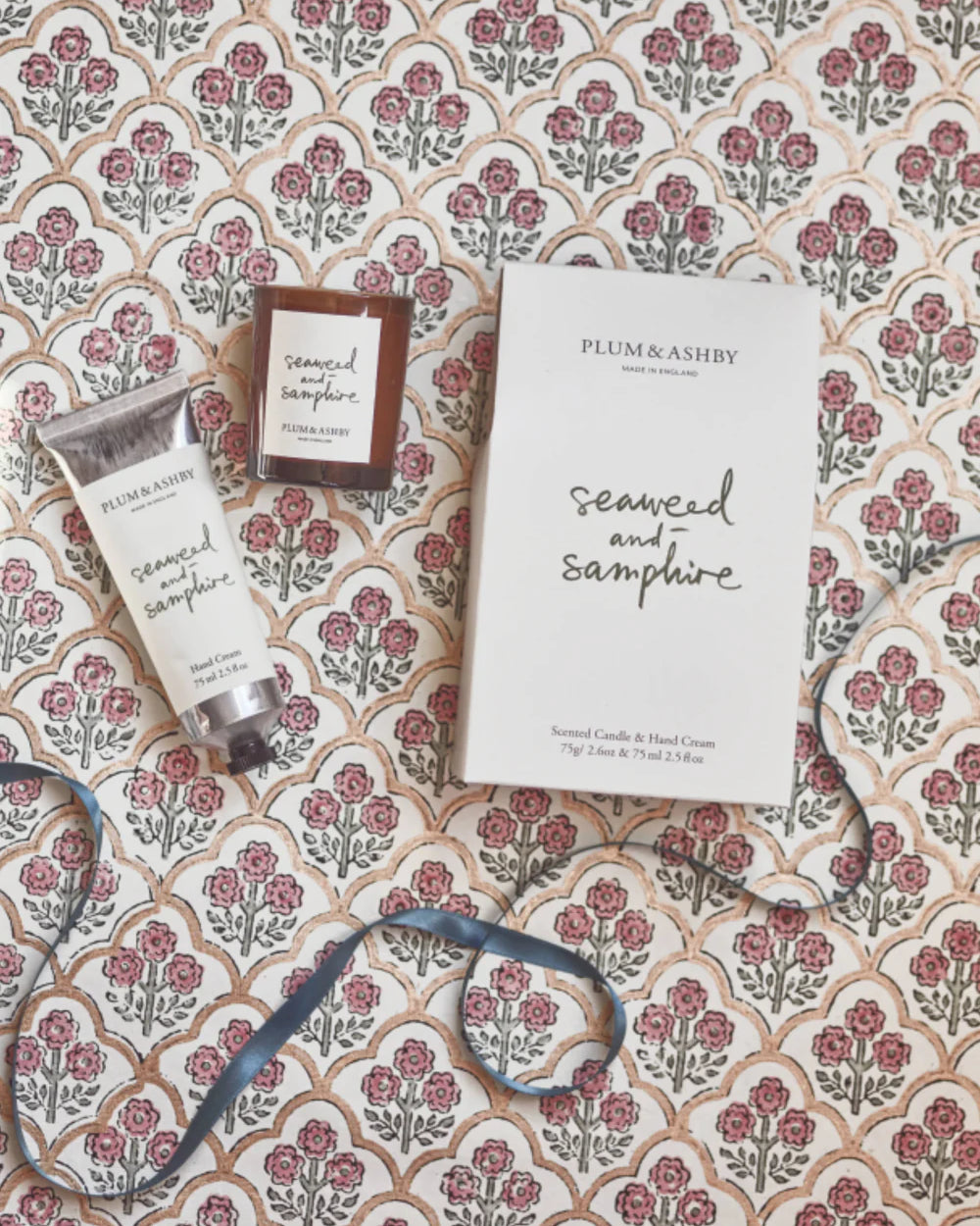 Seaweed & Samphire Votive Candle & Hand Cream Gift Set