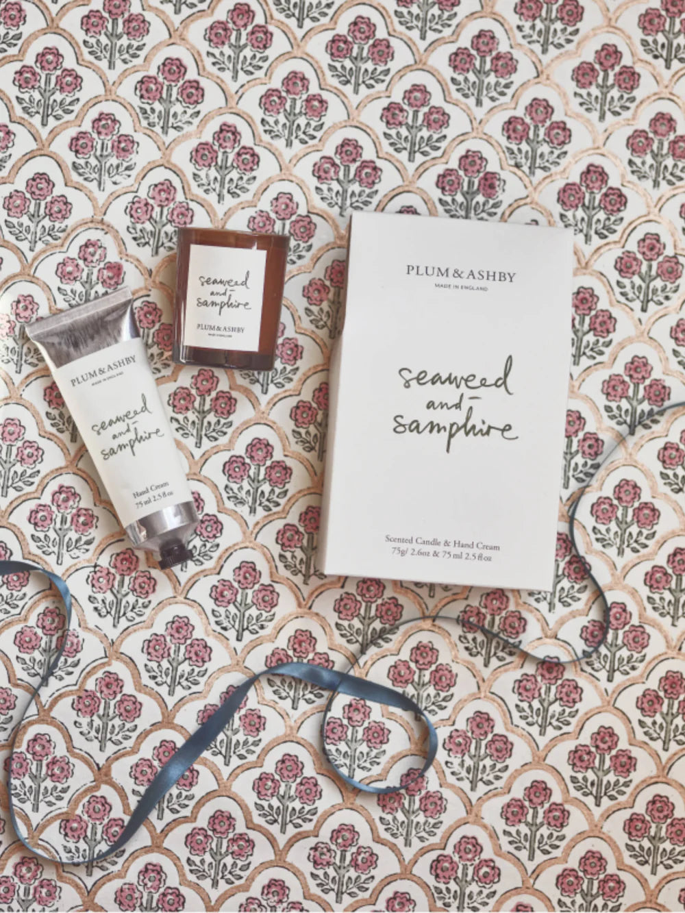 Seaweed & Samphire Votive Candle & Hand Cream Gift Set