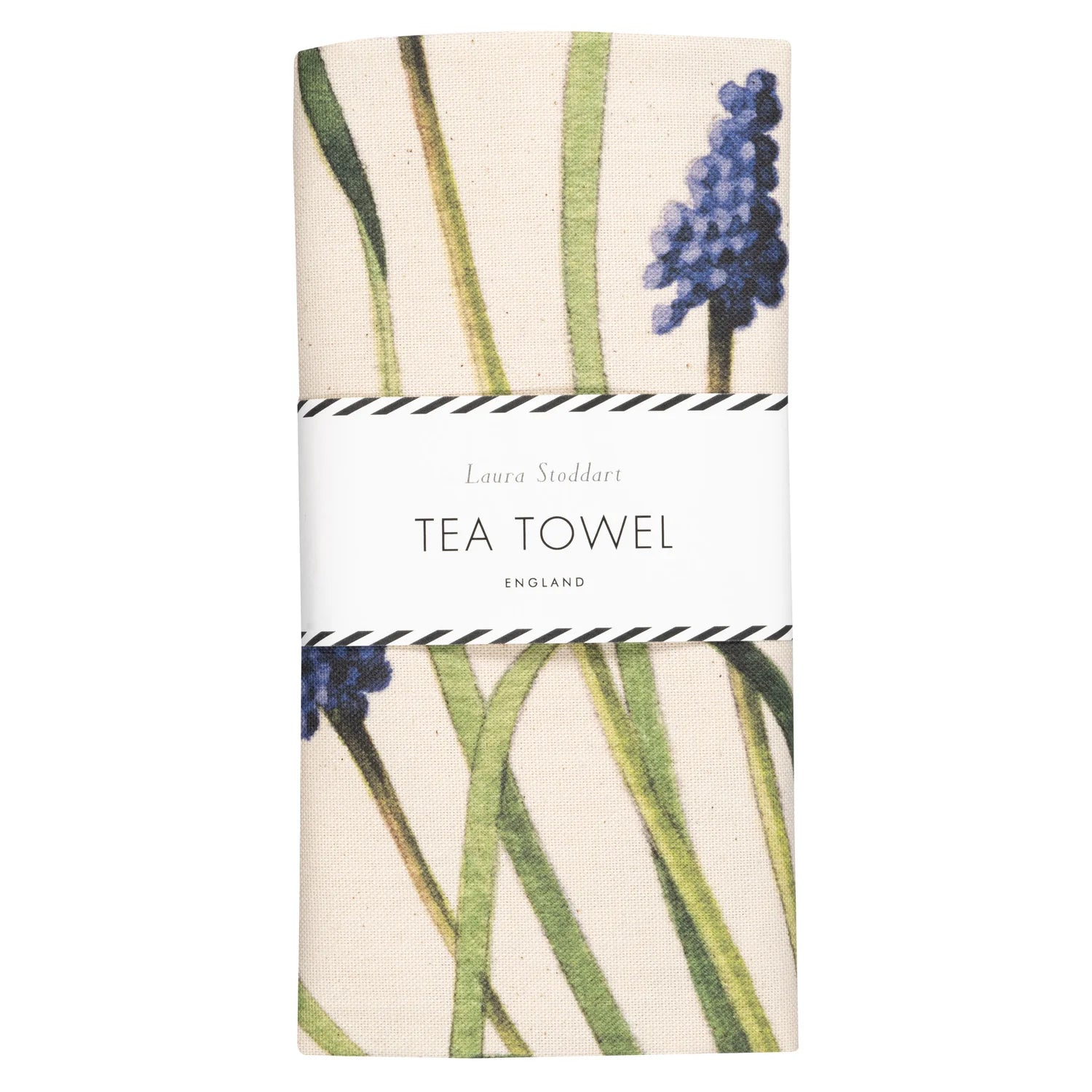 Spring Flowers Muscari Tea Towel Laura Stoddart