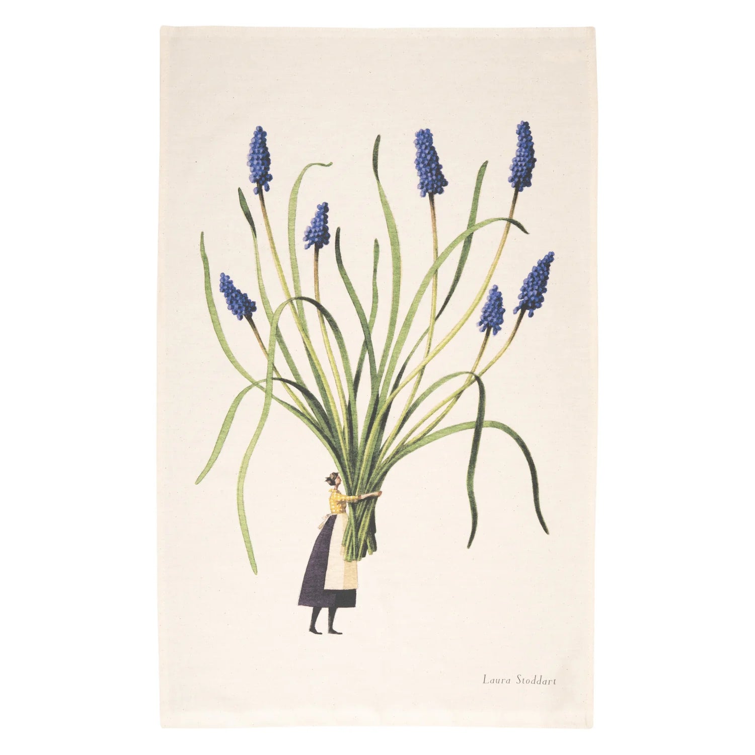 Spring Flowers Muscari Tea Towel Laura Stoddart