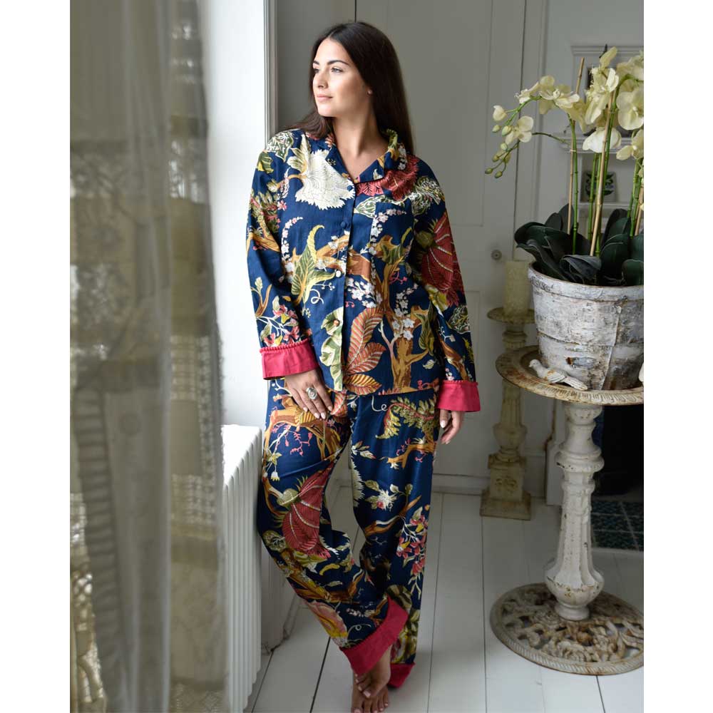 Blue Carnation Pyjamas Medium Large