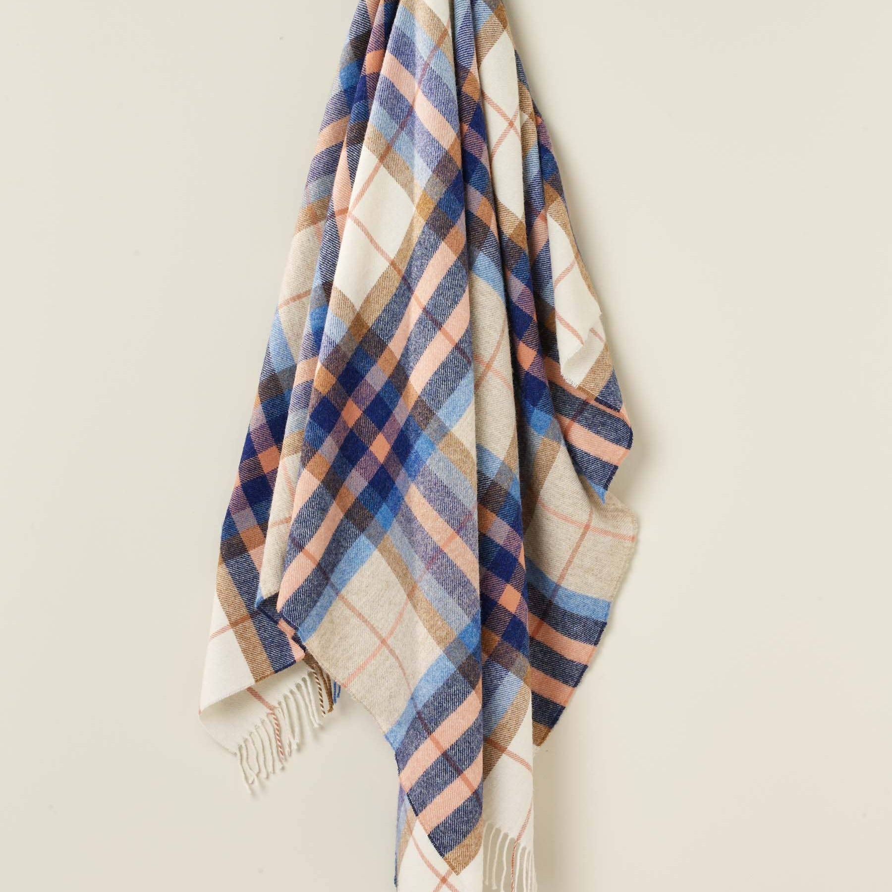 Falmouth Pure Wool Throw: Blue