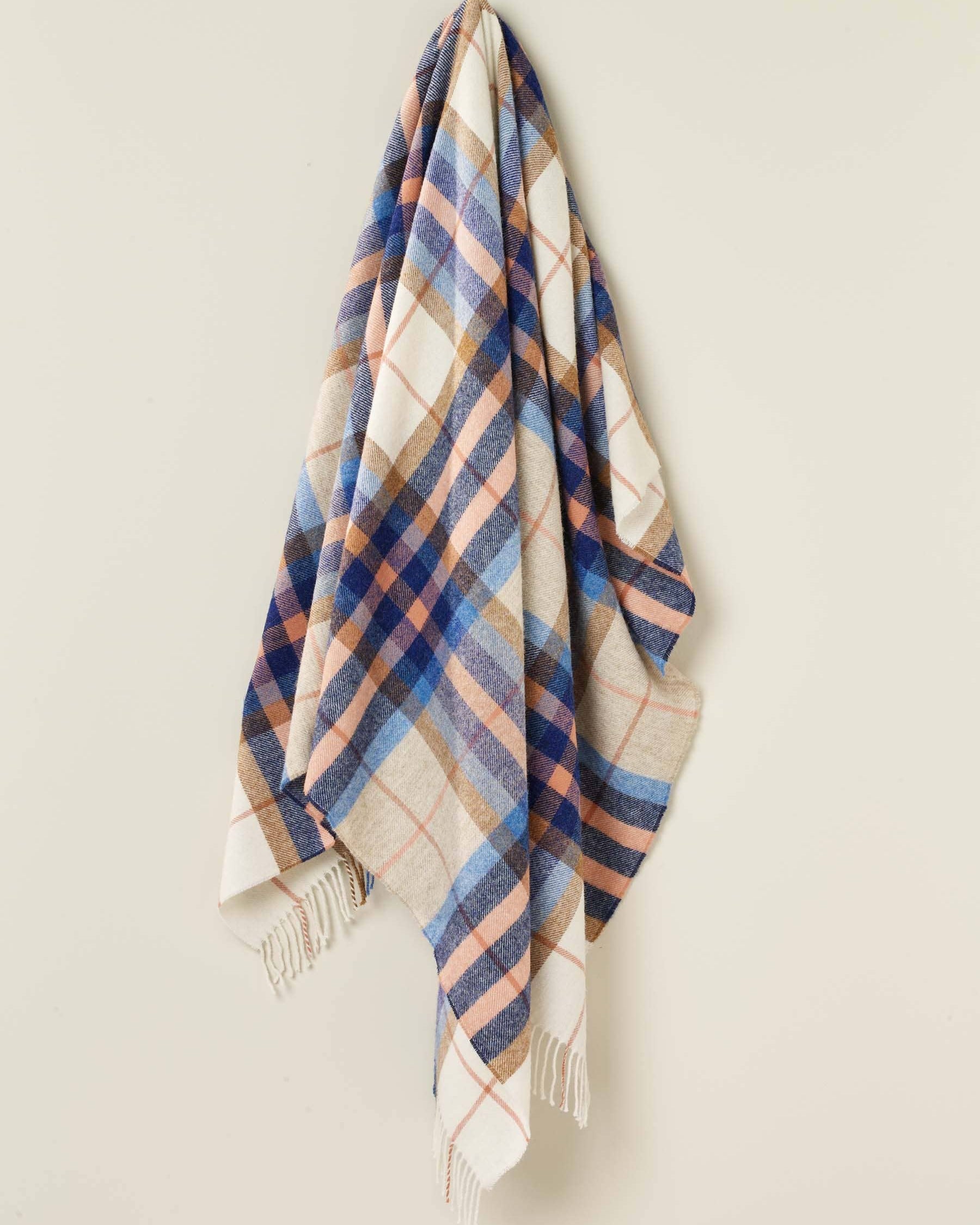 Falmouth Pure Wool Throw: Blue